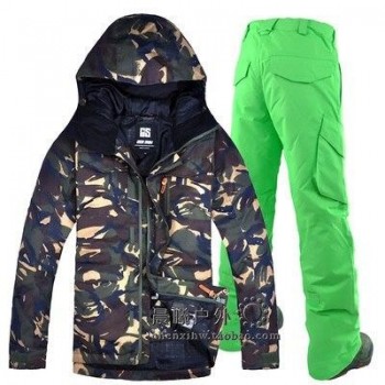 2019 GSOU SNOW Men Ski Suit Ski Clothing Trouser Snowboard Windproof Waterproof Outdoor Sport Wear Hooded Winter Suit Set Coat