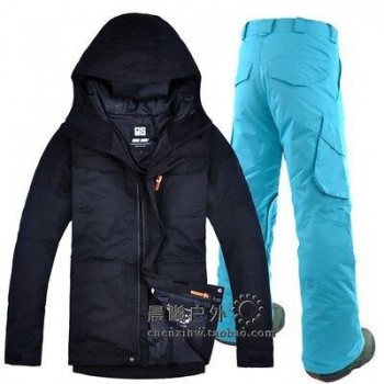 2019 GSOU SNOW Men Ski Suit Ski Clothing Trouser Snowboard Windproof Waterproof Outdoor Sport Wear Hooded Winter Suit Set Coat