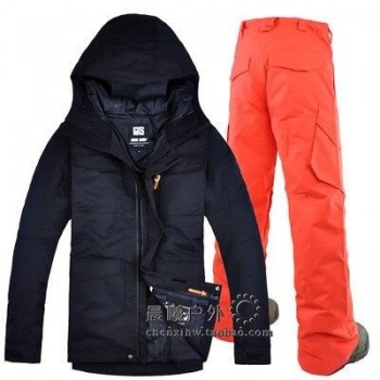 2019 GSOU SNOW Men Ski Suit Ski Clothing Trouser Snowboard Windproof Waterproof Outdoor Sport Wear Hooded Winter Suit Set Coat