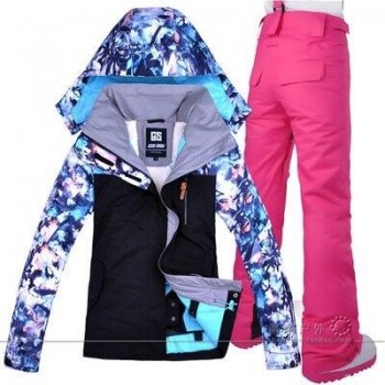 2019 GSOU SNOW Women Ski Suit Snowboard Jacket Pant Windproof Waterproof Outdoor Sport Wear Female Hooded Clothing Trouser New