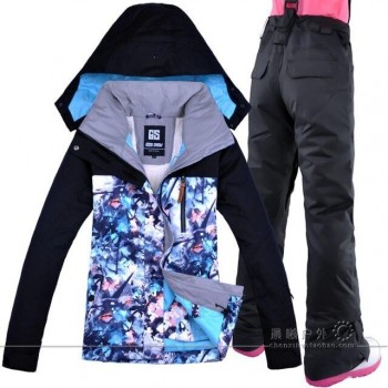2019 GSOU SNOW Women Ski Suit Snowboard Jacket Pant Windproof Waterproof Outdoor Sport Wear Female Hooded Clothing Trouser New