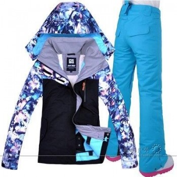 2019 GSOU SNOW Women Ski Suit Snowboard Jacket Pant Windproof Waterproof Outdoor Sport Wear Female Hooded Clothing Trouser New