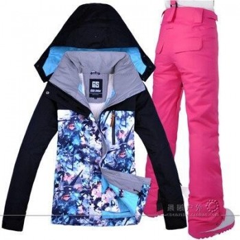 2019 GSOU SNOW Women Ski Suit Snowboard Jacket Pant Windproof Waterproof Outdoor Sport Wear Female Hooded Clothing Trouser New