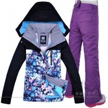 2019 GSOU SNOW Women Ski Suit Snowboard Jacket Pant Windproof Waterproof Outdoor Sport Wear Female Hooded Clothing Trouser New