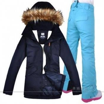 2019 GSOU SNOW Women Ski Suit Snowboard Jacket Pant Winter Clothing Trouser Outdoor Sport Wear Female Super Warm Thicken Suit