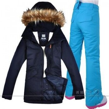 2019 GSOU SNOW Women Ski Suit Snowboard Jacket Pant Winter Clothing Trouser Outdoor Sport Wear Female Super Warm Thicken Suit