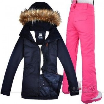 2019 GSOU SNOW Women Ski Suit Snowboard Jacket Pant Winter Clothing Trouser Outdoor Sport Wear Female Super Warm Thicken Suit