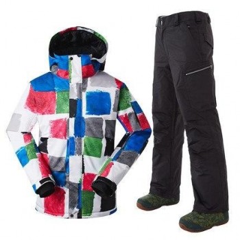 GSOU SNOW Men Ski Suit Snowboard Clothing Trouser Skiing Jacket Pant Windproof Waterproof Outdoor Sport Wear Super Warm Male Set