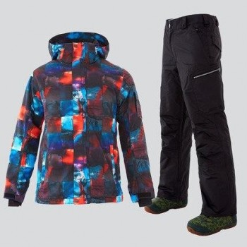 GSOU SNOW Men Ski Suit Snowboard Clothing Trouser Skiing Jacket Pant Windproof Waterproof Outdoor Sport Wear Super Warm Male Set