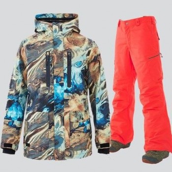 GSOU SNOW Men Ski Suit Snowboard Jacket Pant Windproof Waterproof Outdoor Sport Wear Super Warm Skiing Clothing Trouser Suit New