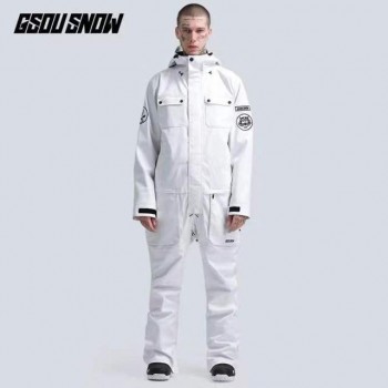 GSOU SNOW Women Men One Piece Ski Suit Skiing Snowboard Clothing Windproof Waterproof Breathable Unisex Outdoor Sport Wear New