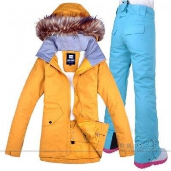 GSOU SNOW Women Ski Suit Snowboard Jacket Pant Super Warm Winter Suit Windproof Waterproof Outdoor Sport Wear Female Suit