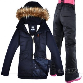 GSOU SNOW Women Ski Suit Snowboard Jacket Pant Super Warm Winter Suit Windproof Waterproof Outdoor Sport Wear Female Suit
