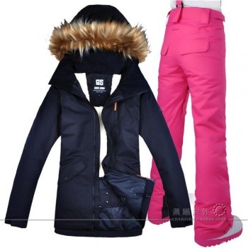 GSOU SNOW Women Ski Suit Snowboard Jacket Pant Super Warm Winter Suit Windproof Waterproof Outdoor Sport Wear Female Suit