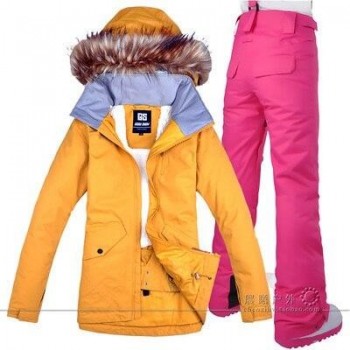GSOU SNOW Women Ski Suit Snowboard Jacket Pant Super Warm Winter Suit Windproof Waterproof Outdoor Sport Wear Female Suit