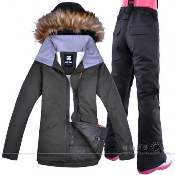 GSOU SNOW Women Ski Suit Snowboard Jacket Pant Super Warm Winter Suit Windproof Waterproof Outdoor Sport Wear Female Suit