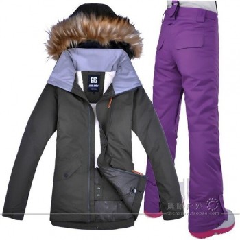 GSOU SNOW Women Ski Suit Snowboard Jacket Pant Super Warm Winter Suit Windproof Waterproof Outdoor Sport Wear Female Suit