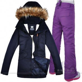 GSOU SNOW Women Ski Suit Snowboard Jacket Pant Super Warm Winter Suit Windproof Waterproof Outdoor Sport Wear Female Suit