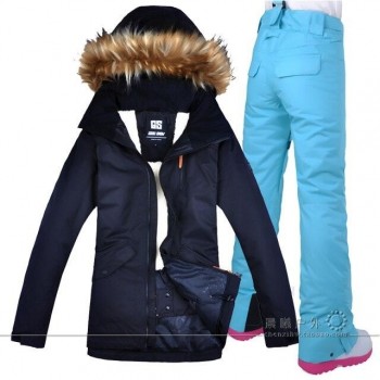 GSOU SNOW Women Ski Suit Snowboard Jacket Pant Super Warm Winter Suit Windproof Waterproof Outdoor Sport Wear Female Suit