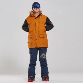 LTVT Snowboard Ski Suits Men's Single Double Board Waterproof Padded Straps Detachable Thin Version To Keep Warm Male Ski Sets