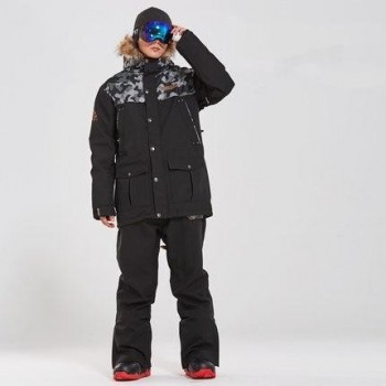 LTVT Snowboard Ski Suits Men's Single Double Board Waterproof Padded Straps Detachable Thin Version To Keep Warm Male Ski Sets